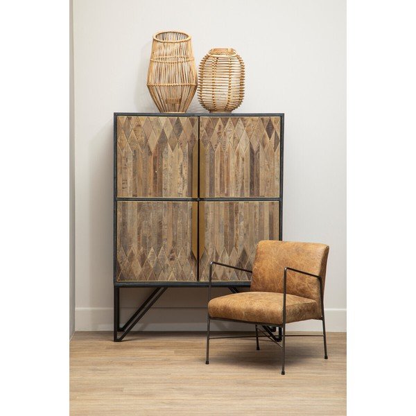 Rjav usnjen fotelj Hoxton – Premier Housewares-image-3