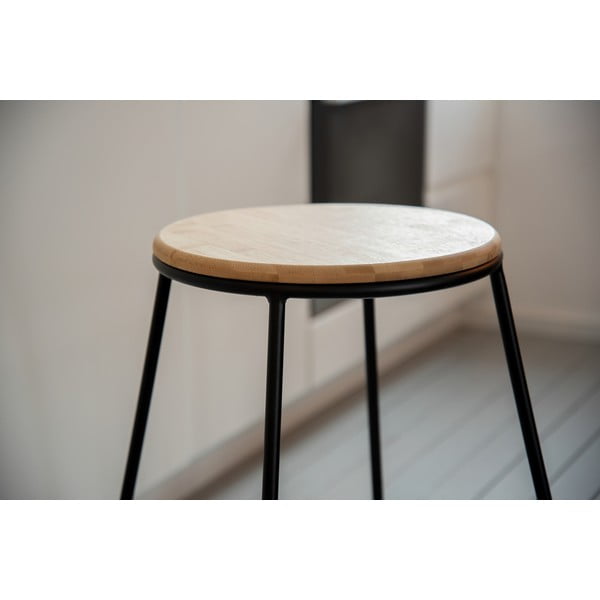 Barski stoli v črni in naravni barvi v kompletu 2 ks (višina sedeža 70 cm) Loft – Wenko-image-3