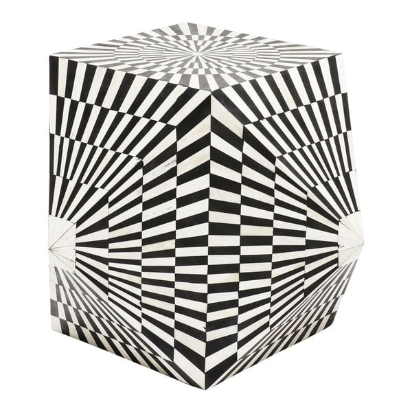 Kare Design Klavirska črno-bela mizica