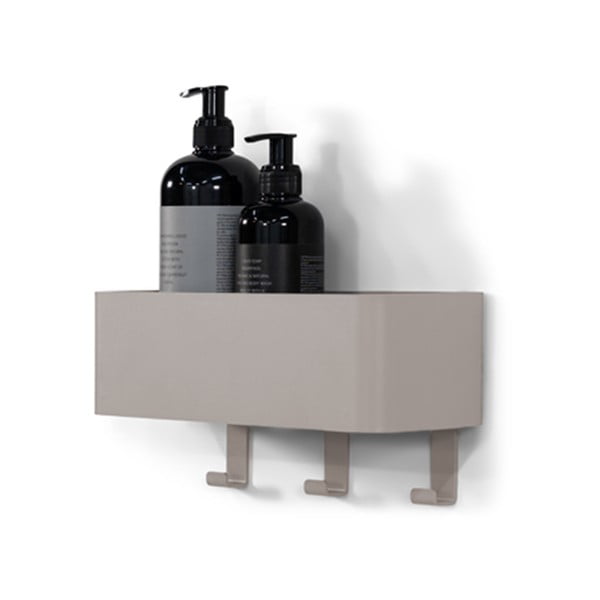 Sivorjava jeklena stenska kopalniška polica Multi – Spinder Design-image-2