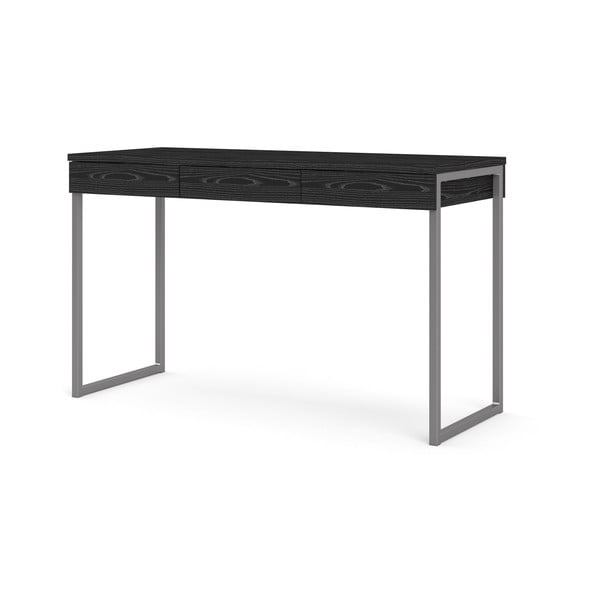 Črna pisalna miza Tvilum Function Plus, 126 x 52 cm-image-2