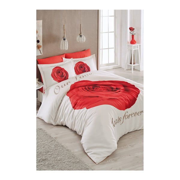 Bombažno posteljno perilo z rjuho in 2 vzglavnikoma Tokana, 240 x 260 cm
