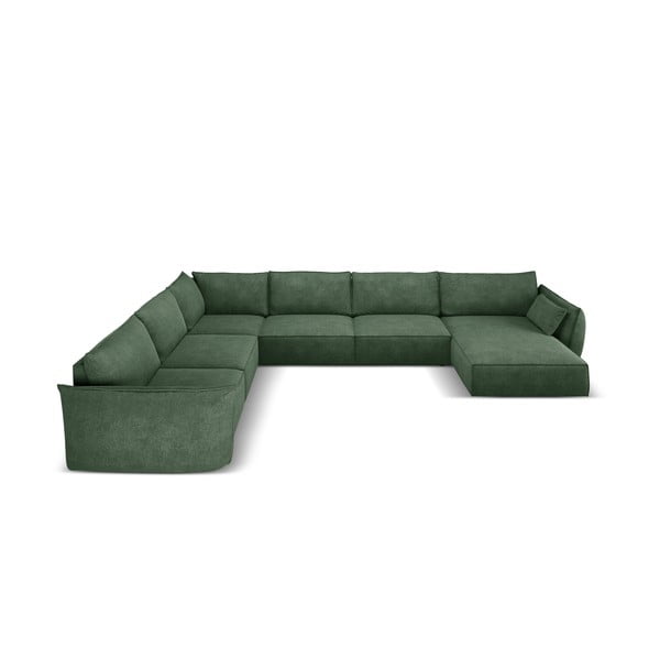 Temno zelen kotni kavč (levi kot) Vanda - Mazzini Sofas