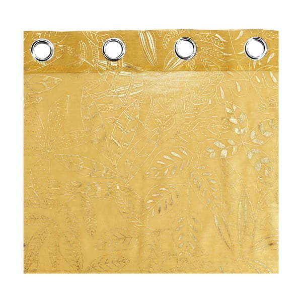 Rumena prosojna zavesa iz tančice 140x280 cm Belflor – douceur d'intérieur-image-3