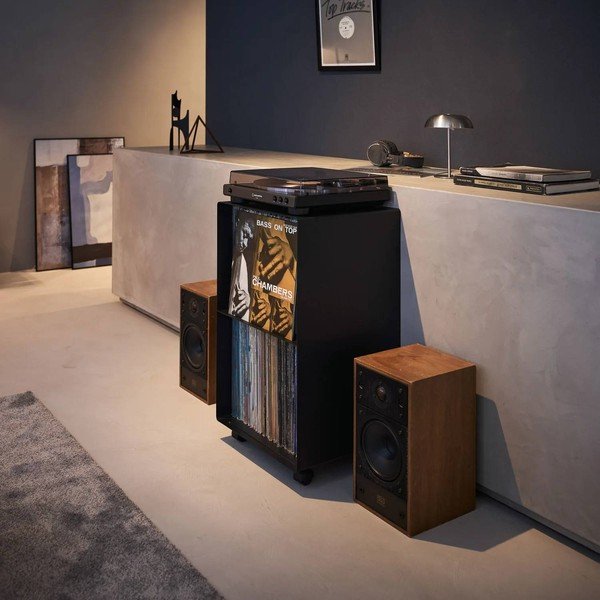 Črn kovinski regal na koleščkih 40x73x38 cm Tower – YAMAZAKI-image-1