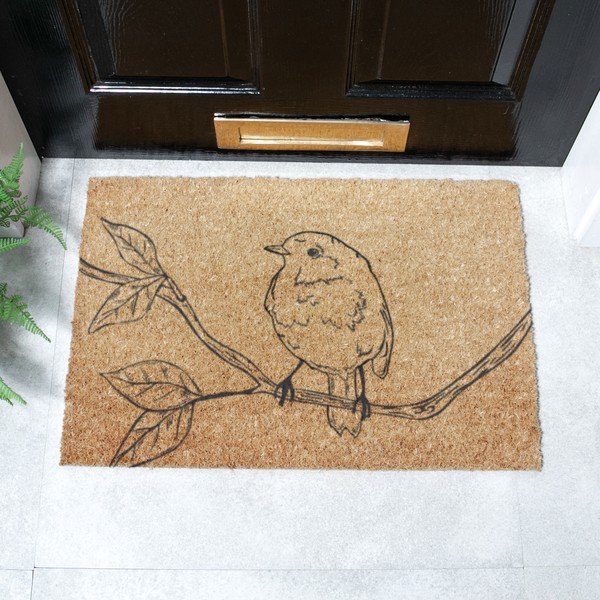 Predpražnik iz kokosovih vlaken 40x60 cm Pencil Robin – Artsy Doormats-image-2