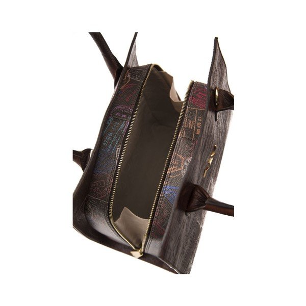 Temno rjava usnjena torbica Alviero Martini Malika-image-3