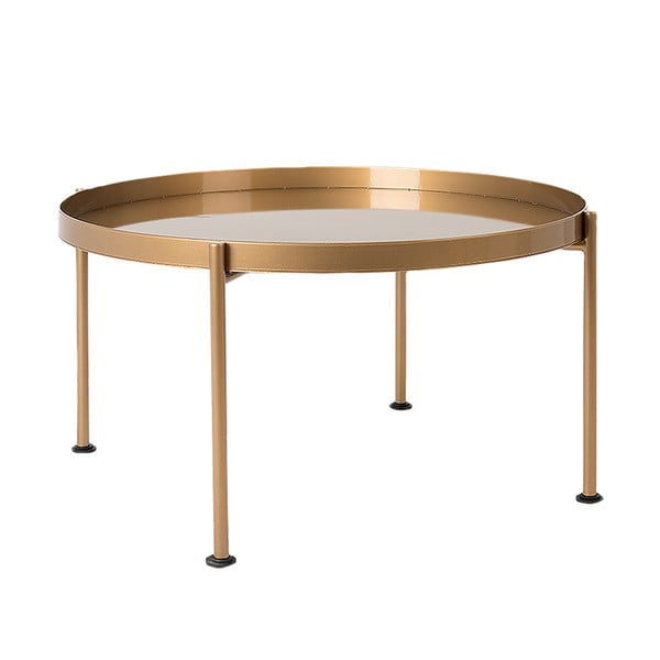 Kavna kavna mizica v zlati barvi Custom Form Hanna , ø 60 cm