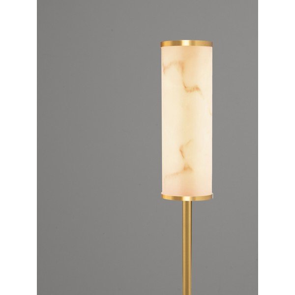 Bela/medeninasta LED namizna svetilka v marmornem dekorju (višina 49 cm) Nolia – Nova Luce-image-1