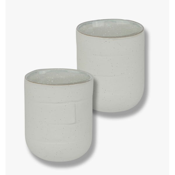 Bele skodelice iz kamna v kompletu 2 ks 0.3 l Sand Grain – Mette Ditmer Denmark
