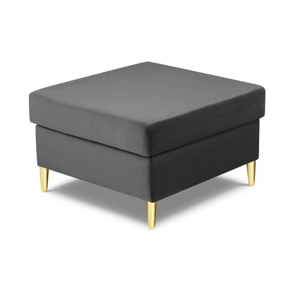 Svetlo siv žameten tabure Kyoto – Cosmopolitan Design-image-2