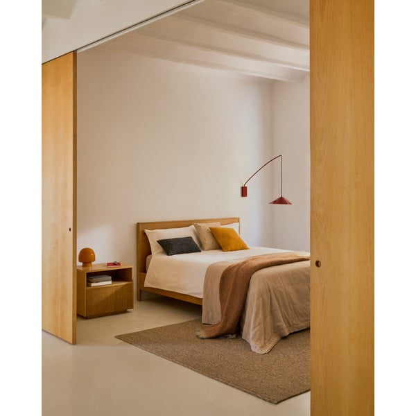 Nočna omarica v hrastovem dekorju v naravni barvi Helvine – Kave Home-image-2