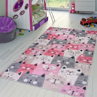 Rožnata otroška preproga 160x230 cm Silly Cats – Vitaus