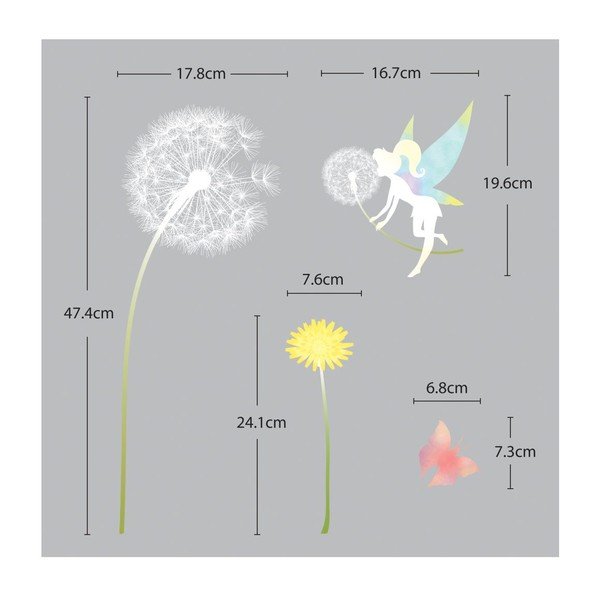 Komplet stenskih nalepk Ambiance Dandelion in Little Fairy-image-3