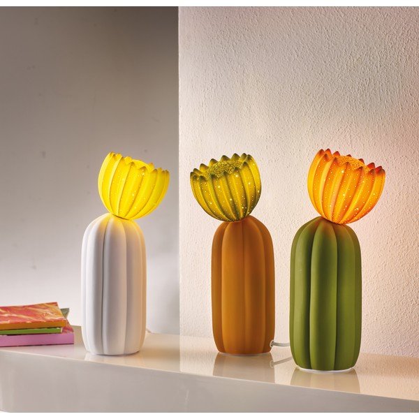 Zelena svetlobna dekoracija z vtikačem ø 10 cm Cactus – Brandani-image-1