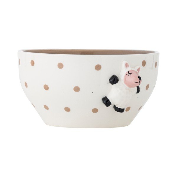 Bela/rjava otroška skleda iz kamenine ø 14 cm Dolly – Bloomingville Mini-image-2