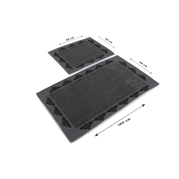 Komplet 2 temno sivih kopalniških preprog Hobby Sapphire-image-2