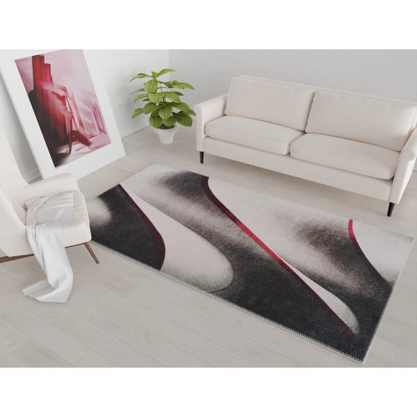 Belo-črna pralna preproga 230x160 cm - Vitaus-image-1