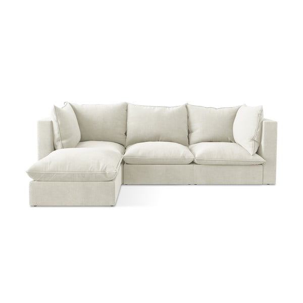 Bež kotna sedežna garnitura (levi kot/z ležalnikom) Manao – Makamii