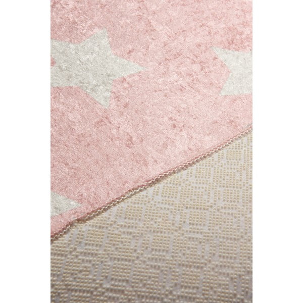 Rožnata otroška nedrseča preproga Conceptum Hypnose Stars, 100 x 160 cm-image-2