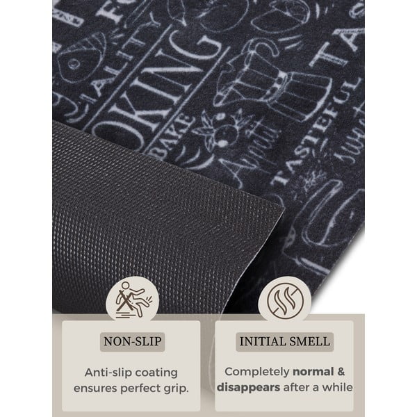 Črna preproga 50x150 cm Wild Kitchen Board - Hanse Home-image-4