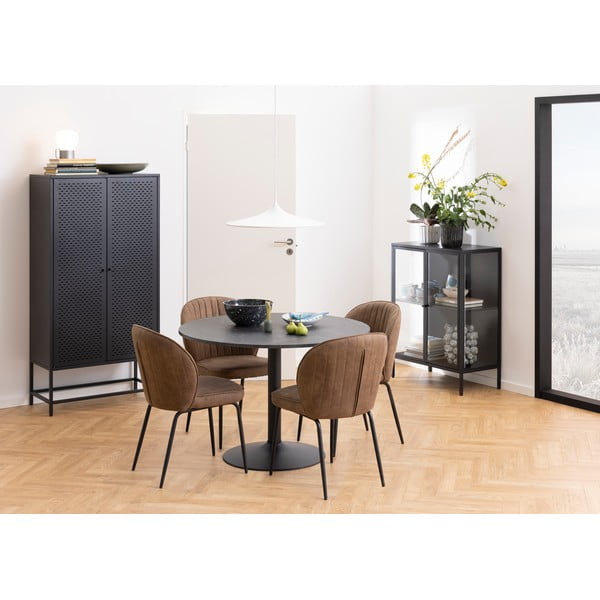 Črna kovinska garderobna omara 80x160 cm Newcastle – Actona-image-1