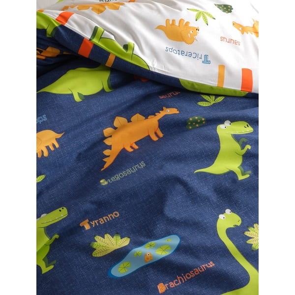 Modra enojna otroška posteljnina 140x200 cm Dinolar – Mijolnir-image-1