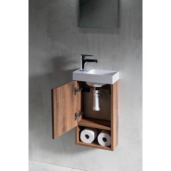 Bela stenska omarica brez umivalnika 30x53 cm Latus Xi – Sapho-image-1