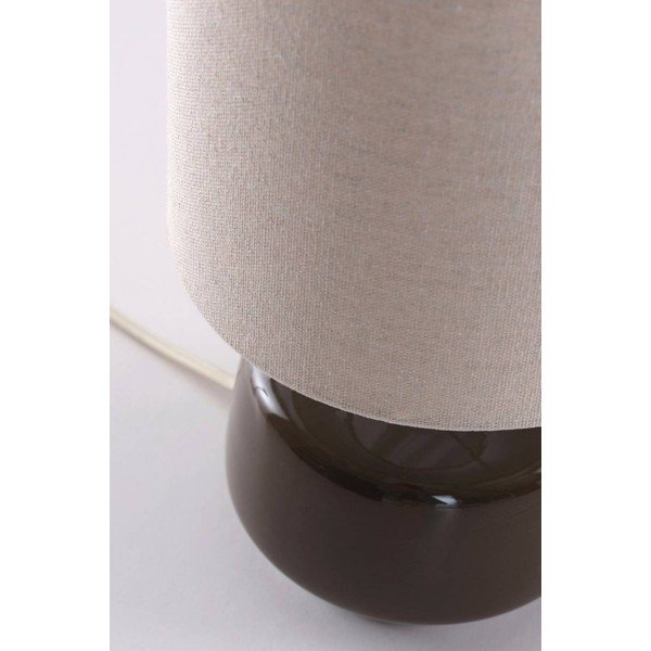 Rjava/kremno bela keramična namizna svetilka (višina 29 cm) Laila – Jotex-image-4