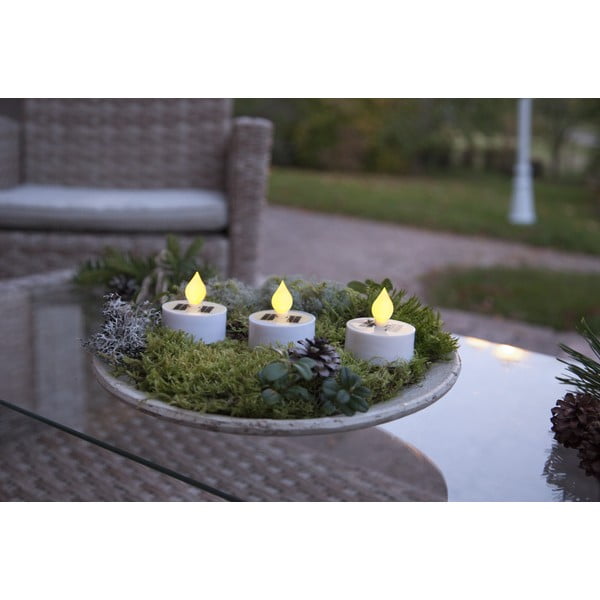 Zunanje LED sveče v kompletu 3 ks s solarnim panelom (višina 5,5 cm) Saul – Star Trading-image-4