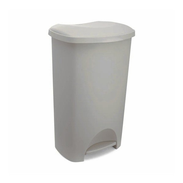 Sivo-bež plastičen koš za smeti s pedalom 50 l – Addis