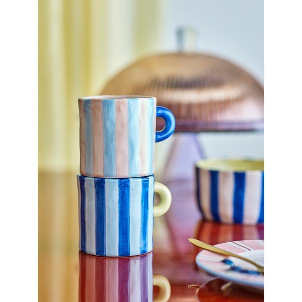 Modre/rožnate keramične skodelice v kompletu 2 ks 250 ml Phoenix – Bloomingville-image-1