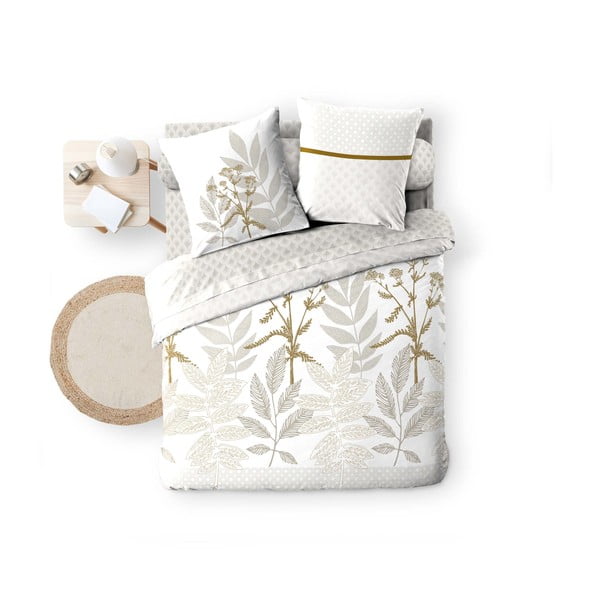 Bež podaljšana bombažna posteljnina za zakonsko posteljo z rjuho 6-delna 240x220 cm Raoni – douceur d'intérieur-image-3