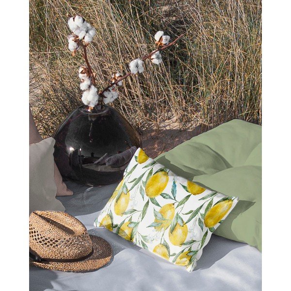 Rumeno-bela blazina Really Nice Things Lemmons, 50 x 35 cm-image-1