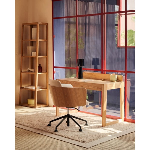 Pisalna miza z mizno ploščo v jesenovem dekorju 60x120 cm Arandu – Kave Home-image-1