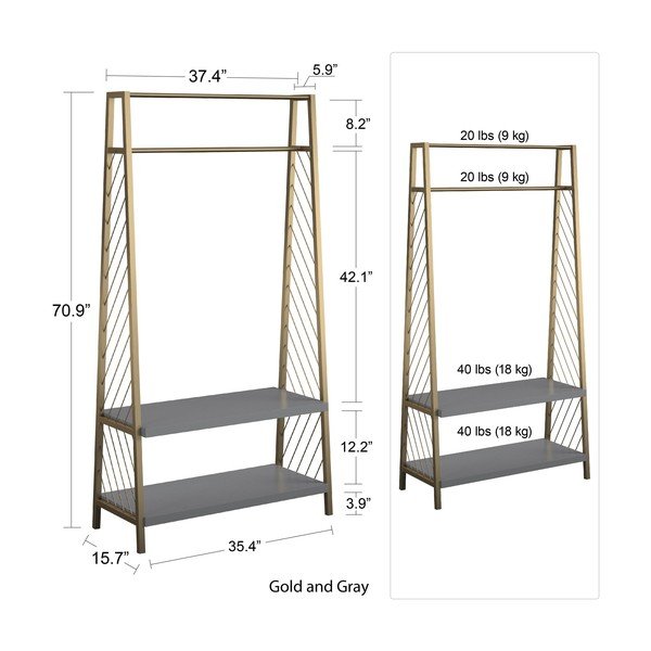 Zlato-siv regal za hodnik CosmoLiving by Cosmopolitan Brielle-image-4