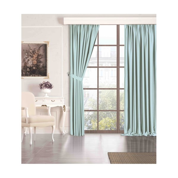 Zelena polzatemnitvena zavesa 260x100 cm - Mila Home-image-2