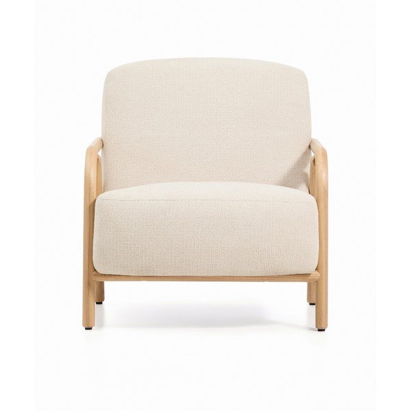 Bež fotelj iz šenilje Sylo – Kave Home-image-2