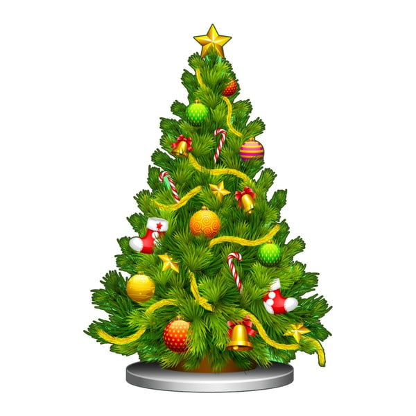 Božična nalepka Ambiance Božično drevo