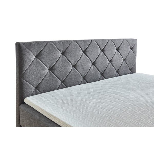 Temno siva boxspring postelja s prostorom za shranjevanje 180x200 cm Leo - Meise Möbel-image-1