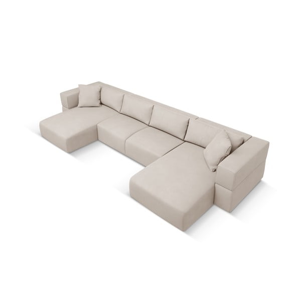 Bež kotna sedežna garnitura (v obliki črke "U") Esther – Milo Casa-image-2