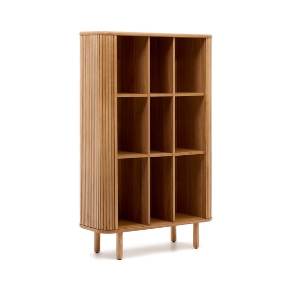 Omarica v jesenovem dekorju z drsnimi vrati v naravni barvi 110x160x40 cm Mailen – Kave Home-image-4