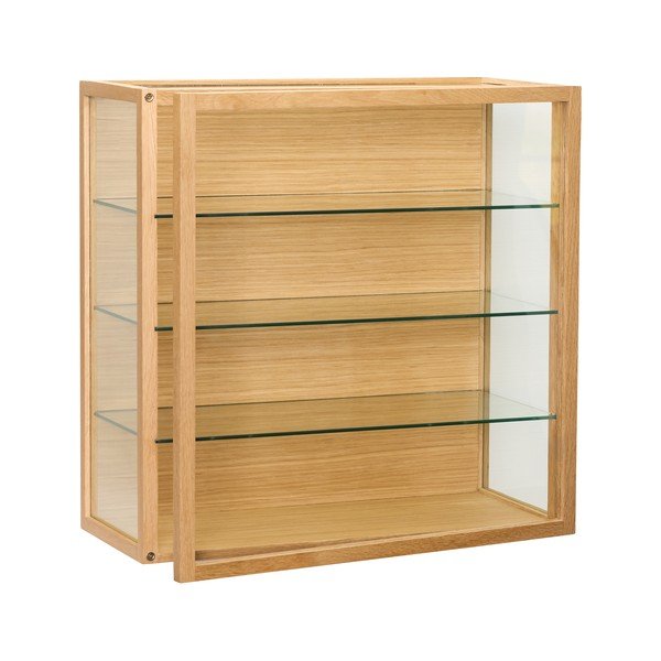 Stenska vitrina v hrastovem dekorju v naravni barvi 60x60x27 cm Poetic – Hübsch-image-2
