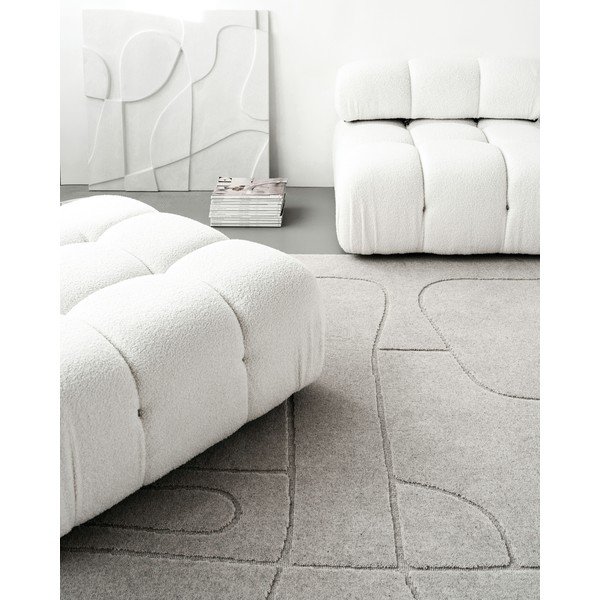 Svetlo siva volnena preproga 200x300 cm Morphic – Agnella-image-4