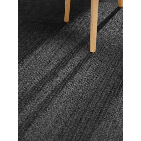 Črn obojestranski/ročno tkan tekač iz jute 80x200 cm Juno – Hanse Home-image-4