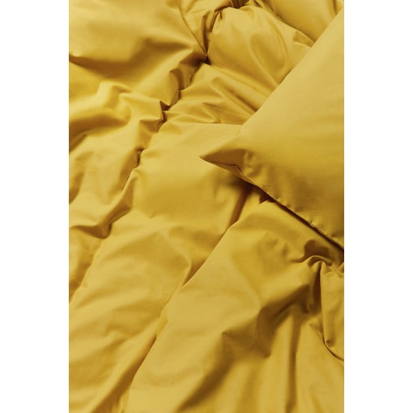 Gorčično rumena bombažna posteljnina za zakonsko posteljo Bonami Selection, 200 x 220 cm-image-1