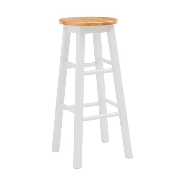 Bel/v naravni barvi barsko stol iz masivnega kavčukovca (višina sedeža 74 cm) Chester – Premier Housewares
