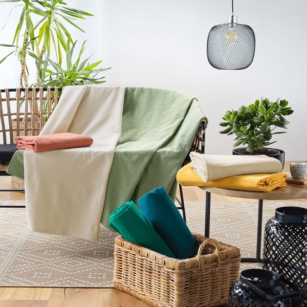 Modro pregrinjalo 180x220 cm Lucile – douceur d'intérieur-image-1