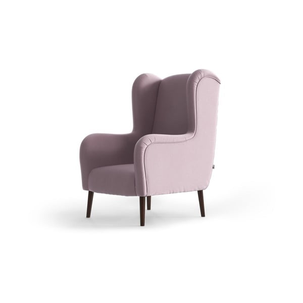 Svetlo roza žameten fotelj My Pop Design Muette