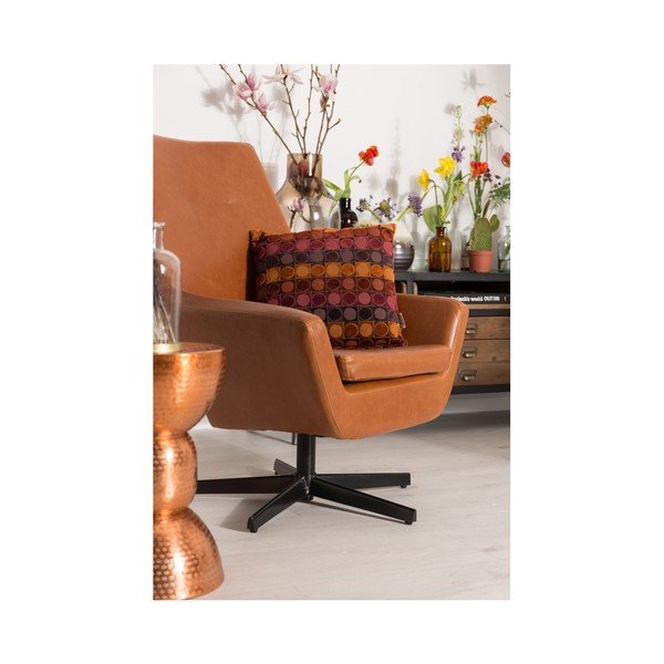 Rdeče-oranžnen okrasni vzglavnik Dutchbone Ottava, 45 x 45 cm-image-3